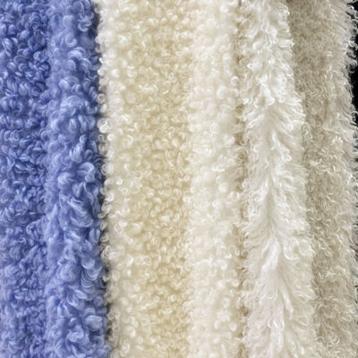 Plüsch Stoff 100% Polyester Imitat Wolle Stoff für Bekleidung Min Bestellung 500 Meter