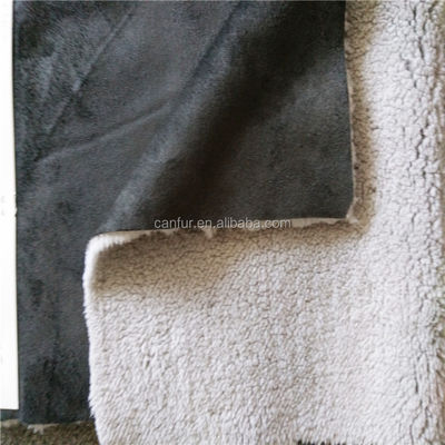 Lichtgelb 100% Polyester synthetischer Sherpa-Sueßstoff für Endkunden