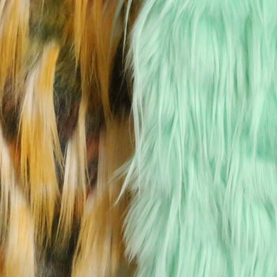 Plüsch-Jacquard-Wintermantel mit Luxus-Falschfell 100% Acryl