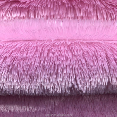 160cm Breite Druck Polyester Langhaar Pelz Stoff PV Plush für Spielzeug Handwerk Zubehör