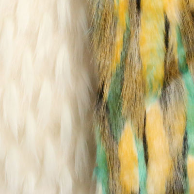 Plüsch-Jacquard-Wintermantel mit Luxus-Falschfell 100% Acryl