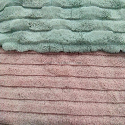 10-18mm Plie Navy Großgewicht Schneidstreifen PV Plush Stoff für Bekleidung in der Marine