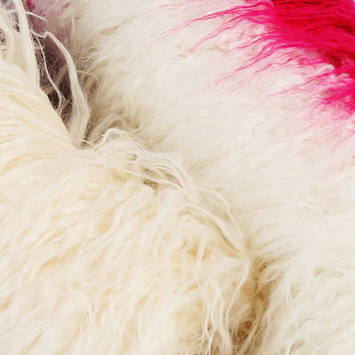 100% Acryl Frontmaterial Falsches Pelzgewebe Feste Farbe Langer Stapel aus für Heimtextilien