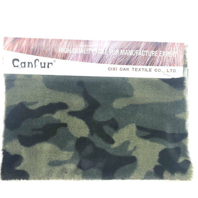 Falsches Kaninchenfell für Kleidungsstücke 100% Polyester Jacquard 3 Farbdruck Stoff