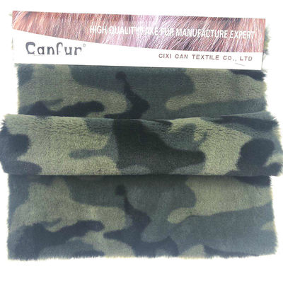 Falsches Kaninchenfell für Kleidungsstücke 100% Polyester Jacquard 3 Farbdruck Stoff
