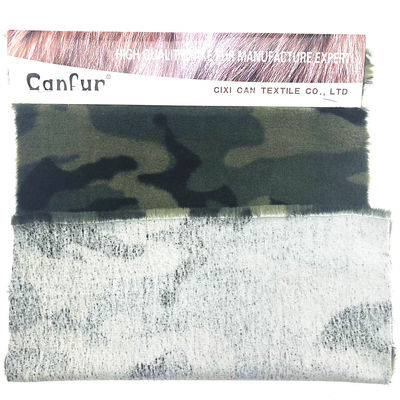 Falsches Kaninchenfell für Kleidungsstücke 100% Polyester Jacquard 3 Farbdruck Stoff