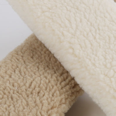 100D einfache 100% Polyester Jacken Sherpa Stoff Auskleidung Stoff mit Schrumpfbeständigkeit