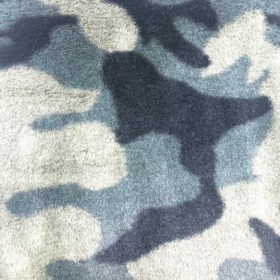Falsches Kaninchenfell für Kleidungsstücke 100% Polyester Jacquard 3 Farbdruck Stoff
