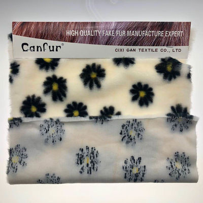 100% Polyester Weich Jacquard Muster Druck Kaninchen Pelzmantel für anspruchsvolle Anziehungskraft
