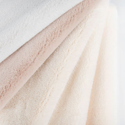 100% Polyester Frontmaterial Plüsch Fälschung Fell Stoff für Mantel kundenspezifisches Design