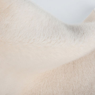 100% Polyester Frontmaterial Plüsch Fälschung Fell Stoff für Mantel kundenspezifisches Design