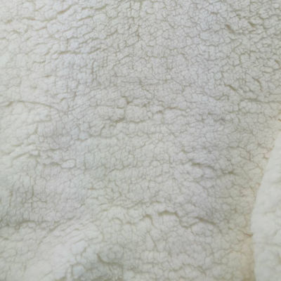 100% Polyester Gewirkt Warme weiße Farbe Sherpa Fleece Lining Stoff