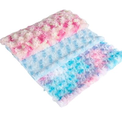 Tie-Dye-PV-Gewebe mit plüschigem Muster für 100% Polyester-Teppich/Spielzeug/Kleidung/Haustiermatte