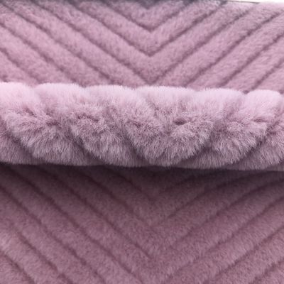 Design Plush Back Material 100% Polyester Farbstoff Kaninchenfell für Bekleidung