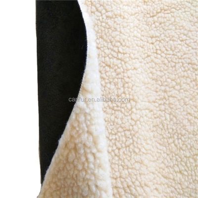 100% Polyester Vordermaterial Damen Fälschung Fell Textilmaterial Stoff für Bekleidung