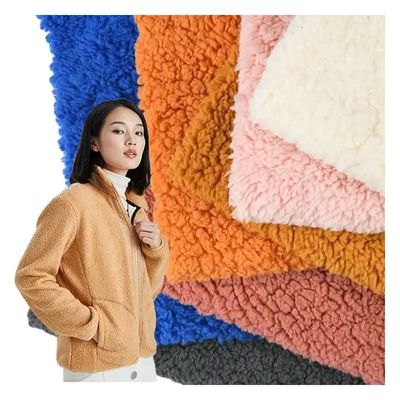 100% recyceltes Polyester Sherpa-Schichtgewebe für Bekleidung Verarbeitung Wintermantel-Schicht