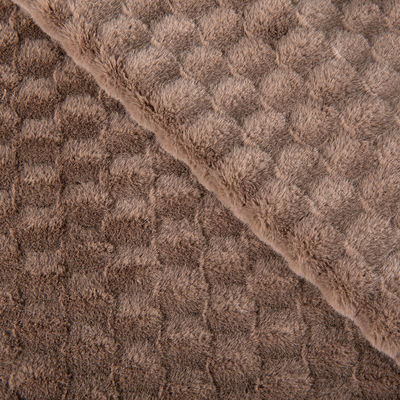 Vorderseite Material 100% Polyester Falschfell Plush Stoff für Kleidung und Wurfdecke
