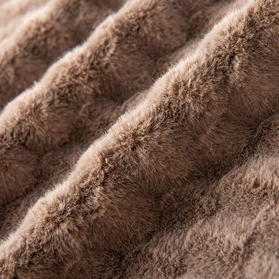 Vorderseite Material 100% Polyester Falschfell Plush Stoff für Kleidung und Wurfdecke