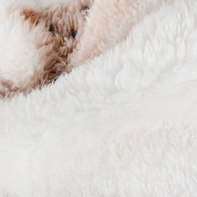 Weiches und gemütliches Teddybär Druck Fleece Stoff für Kinder Tragen 100% Polyester kundenspezifisch