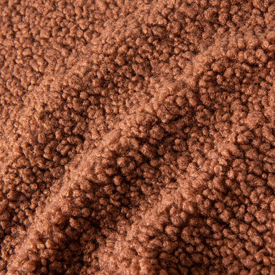 Weitere Art Einfach gefärbt 100 Polyester Teddybär Pelz Sherpa Fleece Stoff für kundenspezifische