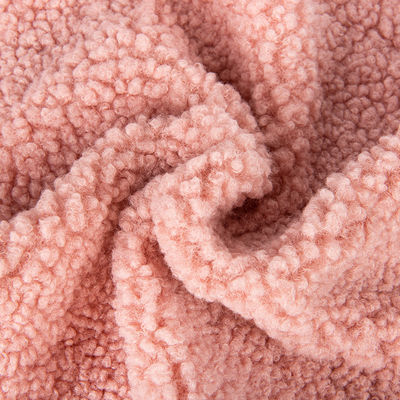 Weitere Art Einfach gefärbt 100 Polyester Teddybär Pelz Sherpa Fleece Stoff für kundenspezifische
