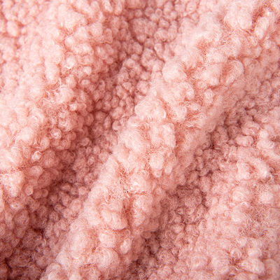 Weitere Art Einfach gefärbt 100 Polyester Teddybär Pelz Sherpa Fleece Stoff für kundenspezifische