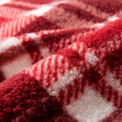 Super Soft 100 Polyester gestricktes Custom Muster 3D Jacquard Mirco Sherpa Fleece Stoff für Kleidung