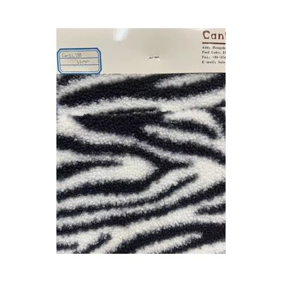 100% Polyester Teddy Stoff für kundenspezifische warme gestrickte gedruckte Teddy Bär Fleece Coat Toy