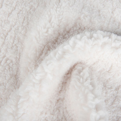 Weihnachtsmantel aus weichen Stoffen mit gestricktem Design und Teddy Sherpa Falschfell