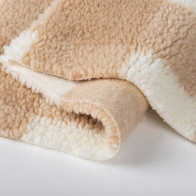 58/60" Breite Plaid Design Sherpa Fleece Falschfellstoff für Winterjacken und Mäntel