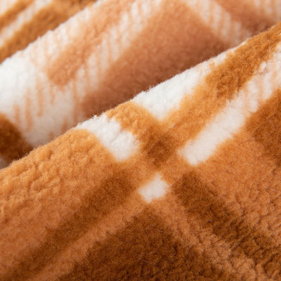 100% Polyester Textil Sherpa Fleece Stoff für Bekleidung Hartes Sherpa Druckdesign