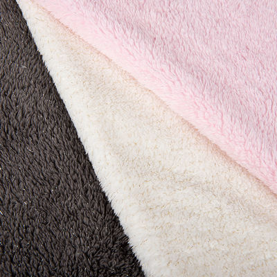 Geflecht 100% Polyester Sherpa Fleece Stoff für Decken mit zwei Seiten Mikro Polar