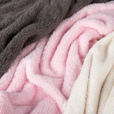 Geflecht 100% Polyester Sherpa Fleece Stoff für Decken mit zwei Seiten Mikro Polar