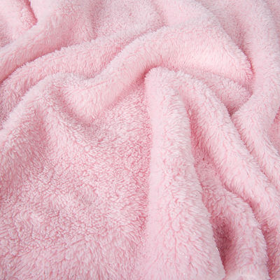 Geflecht 100% Polyester Sherpa Fleece Stoff für Decken mit zwei Seiten Mikro Polar