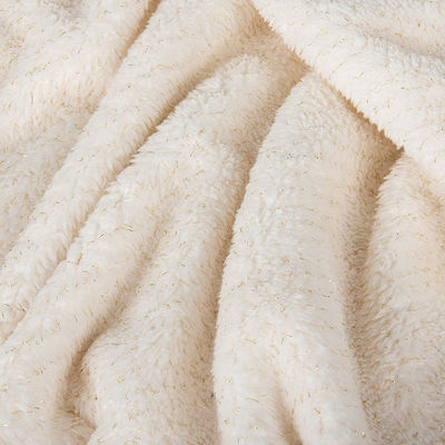 Geflecht 100% Polyester Sherpa Fleece Stoff für Decken mit zwei Seiten Mikro Polar