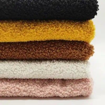 Vordermaterial 100% Polyester nachhaltig recycelt Sherpa Teddy Stoff für Heimtextilien