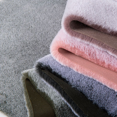 Weiße Spitze Farbdruck Mink Kaninchenfell Stoff für Bekleidung 133×100 Dichte und Weichheit