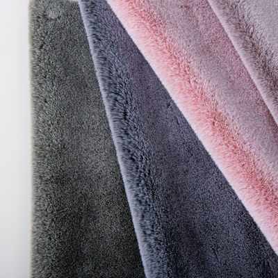 Weiße Spitze Farbdruck Mink Kaninchenfell Stoff für Bekleidung 133×100 Dichte und Weichheit