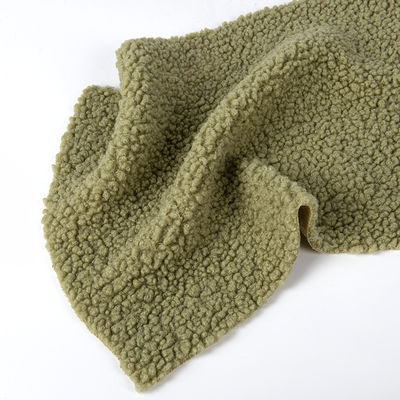 Modisches Plüschgewebe 300gm Probe kostenlos für 100% recyceltes Polyester Sherpa Teddy Gewebe