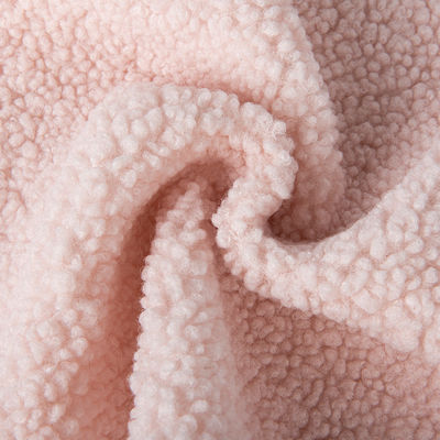 Modisches Plüschgewebe 300gm Probe kostenlos für 100% recyceltes Polyester Sherpa Teddy Gewebe