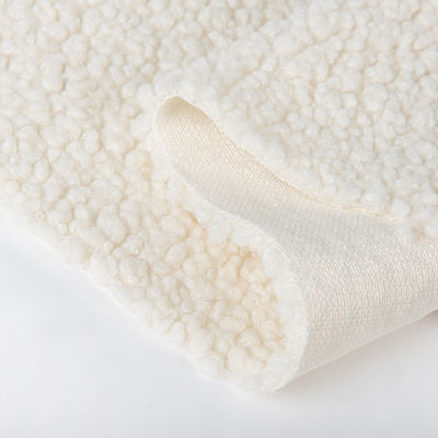 Modisches Plüschgewebe 300gm Probe kostenlos für 100% recyceltes Polyester Sherpa Teddy Gewebe
