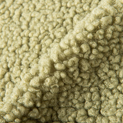 Modisches Plüschgewebe 300gm Probe kostenlos für 100% recyceltes Polyester Sherpa Teddy Gewebe