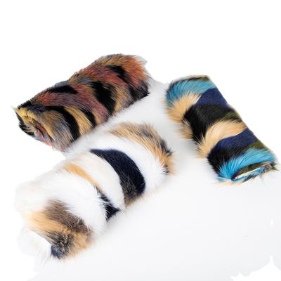 Mehrfarbiges Jacquard-Stoff aus künstlichem Pelz für sexy Schönheitsbekleidung und Winterkleidung