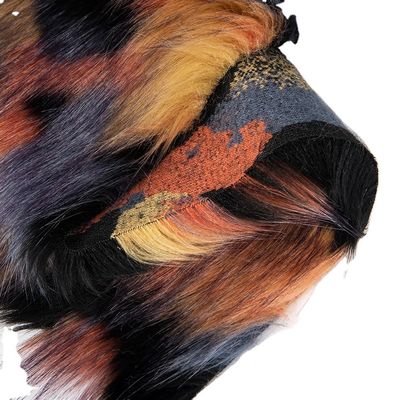 Mehrfarbiges Jacquard-Stoff aus künstlichem Pelz für sexy Schönheitsbekleidung und Winterkleidung