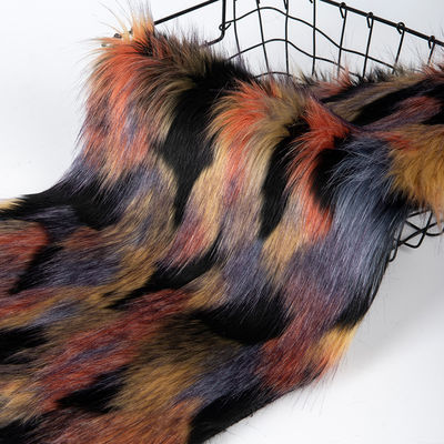 Mehrfarbiges Jacquard-Stoff aus künstlichem Pelz für sexy Schönheitsbekleidung und Winterkleidung