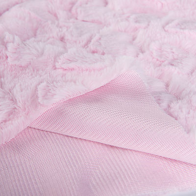 Individuelle Designs Falschfellgewebe Polyester Streifenprägung für Damen Wintermantel
