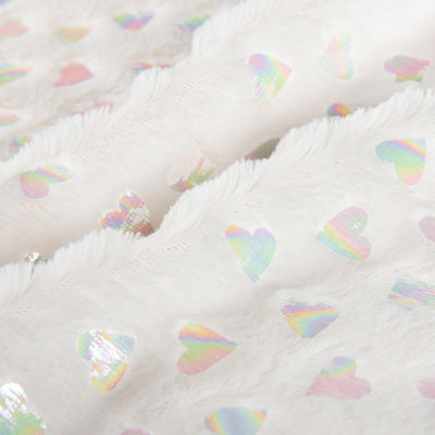 100% Polyester Plaid Style Bronzing Silber PV Plush Falsches Fell für Heimtextilien