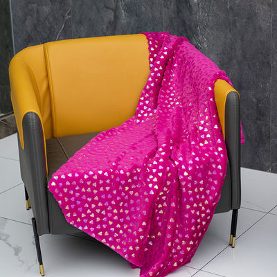 100% Polyester Plaid Style Bronzing Silber PV Plush Falsches Fell für Heimtextilien