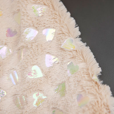 100% Polyester Plaid Style Bronzing Silber PV Plush Falsches Fell für Heimtextilien