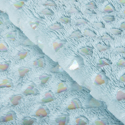 100% Polyester Plaid Style Bronzing Silber PV Plush Falsches Fell für Heimtextilien